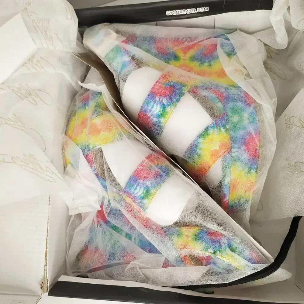 Cathy Din Tie Dye Angeta Platform Wedge Sandals